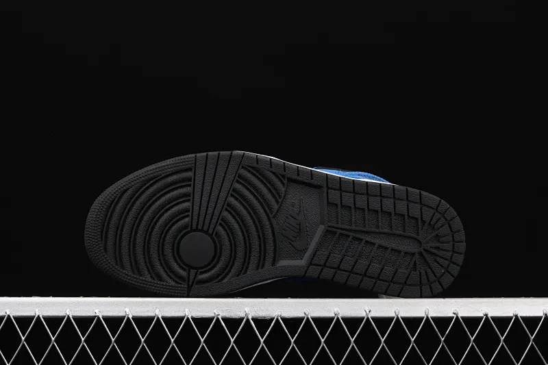 All categories Air Jordan Jordan series basketball shoes Air Jordan 1 Mid Air Jordan 1 Mid AJ1 Joe 1 inkjet black and blue Zhongbang basketball shoes 554724-048